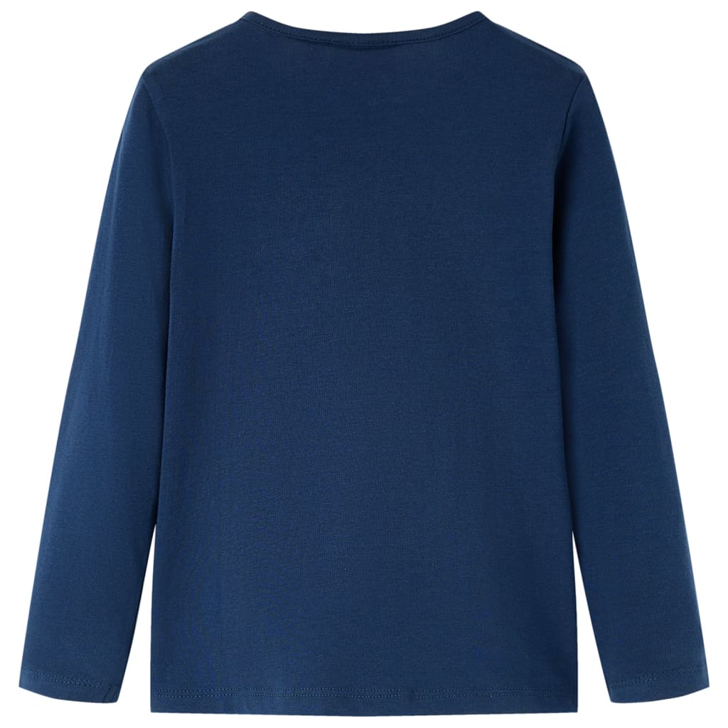 Vidaxl Kanner Shirt mat laangen Hülsen 128 Navine blo