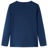 Vidaxl Kanner Shirt mat laangen Hülsen 128 Navine blo