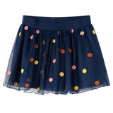 Gonna per bambini Vidaxl con tulle e punti 104 blu navy
