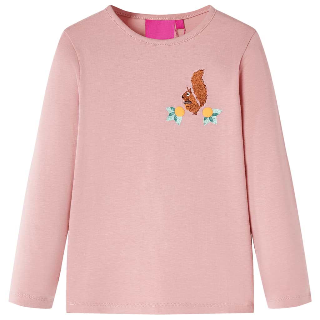Camicia per bambini Vidaxl con maniche lunghe 140 rosa chiaro