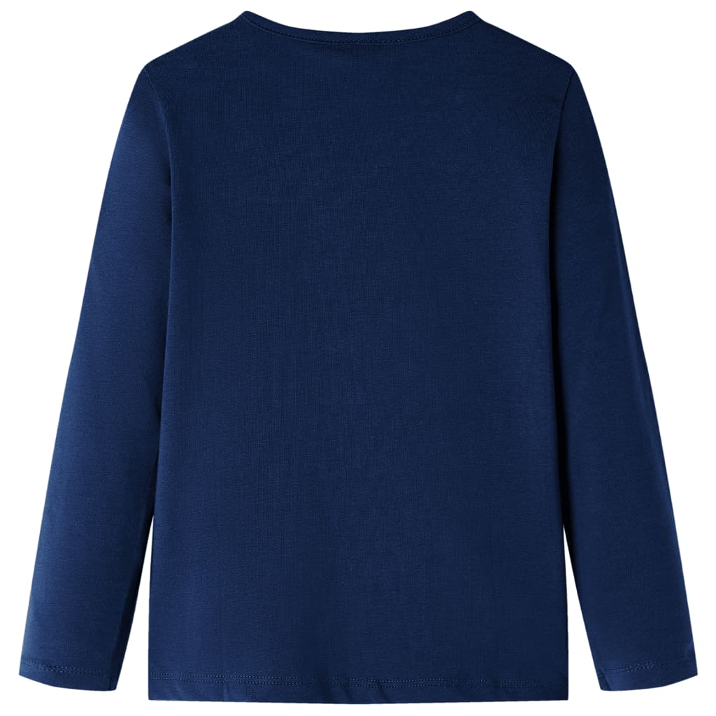 Vidaxl Kanner Shirt mat laange Ärmelen 104 Navine blo