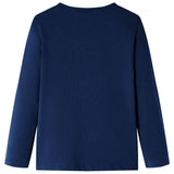 Vidaxl Kanner Shirt mat laange Ärmelen 104 Navine blo