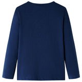 Vidaxl Kanner Shirt mat laangen Hülsen 128 Navine blo