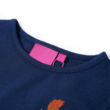 Vidaxl Kanner Shirt mat laangen Hülsen 128 Navine blo