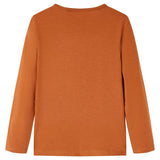 Vidaxl Children's shirt with long sleeves 104 cognac colored