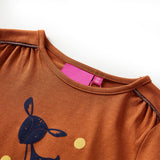 Vidaxl Children's shirt with Long Sleeve 140 Cognac colored