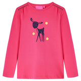 Vidaxl Children's shirt with long sleeves 104 bright pink