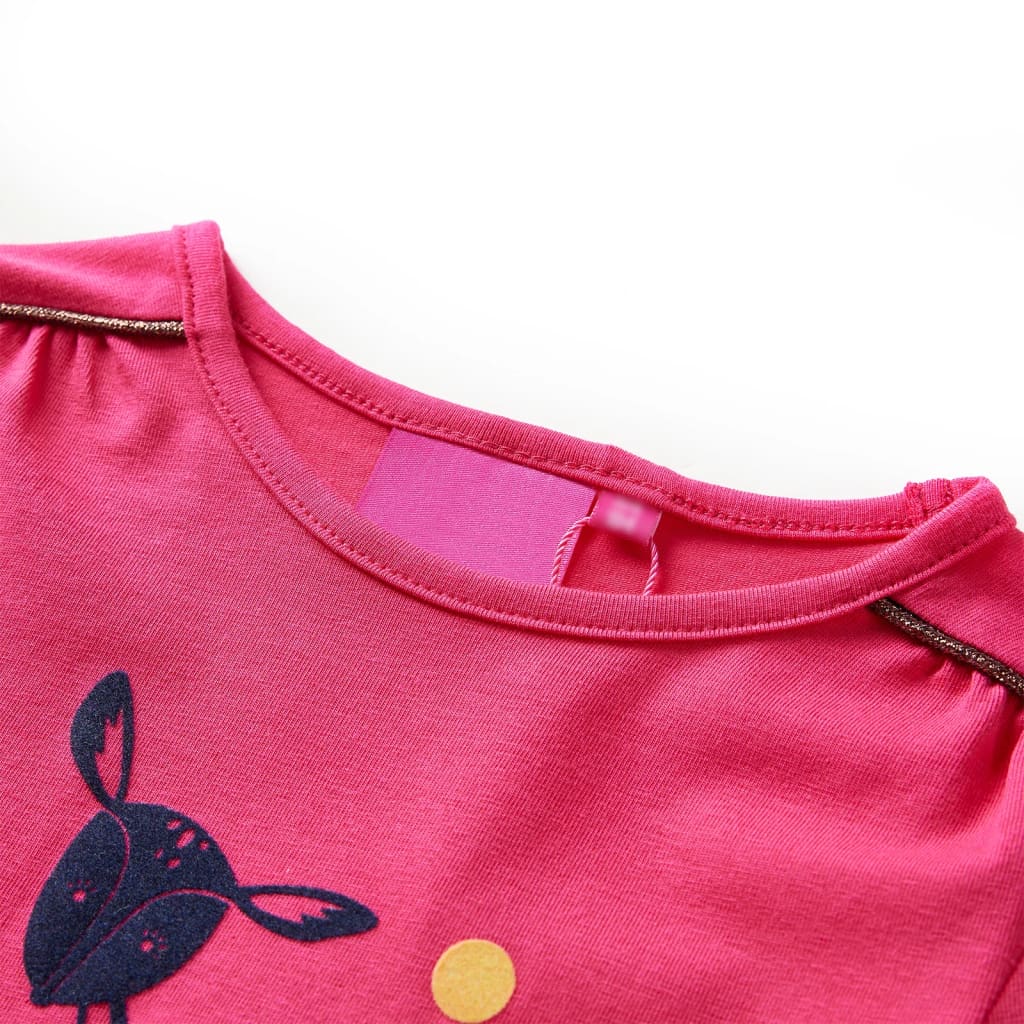 Vidaxl Children's shirt with long sleeves 104 bright pink