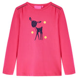 Vidaxl Children's shirt with long sleeves 116 bright pink