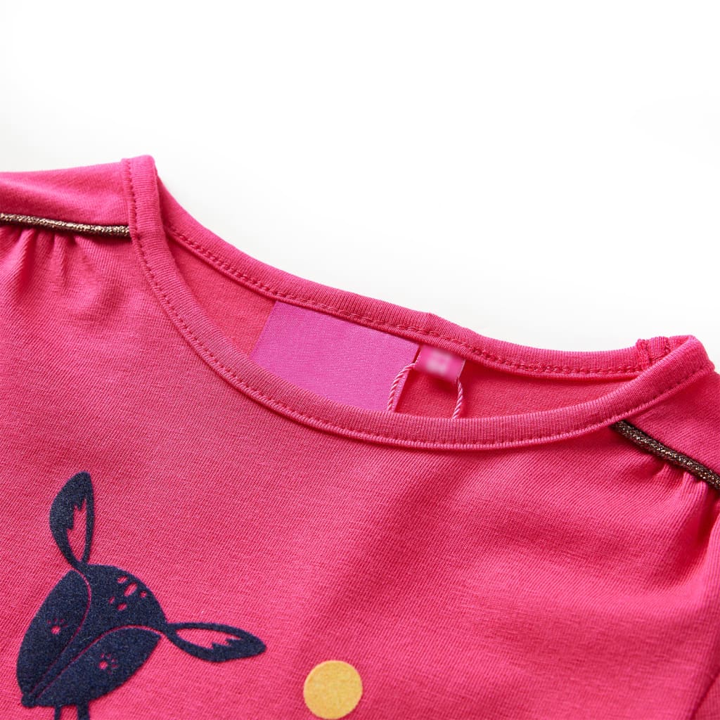 Vidaxl Children's shirt with long sleeves 116 bright pink