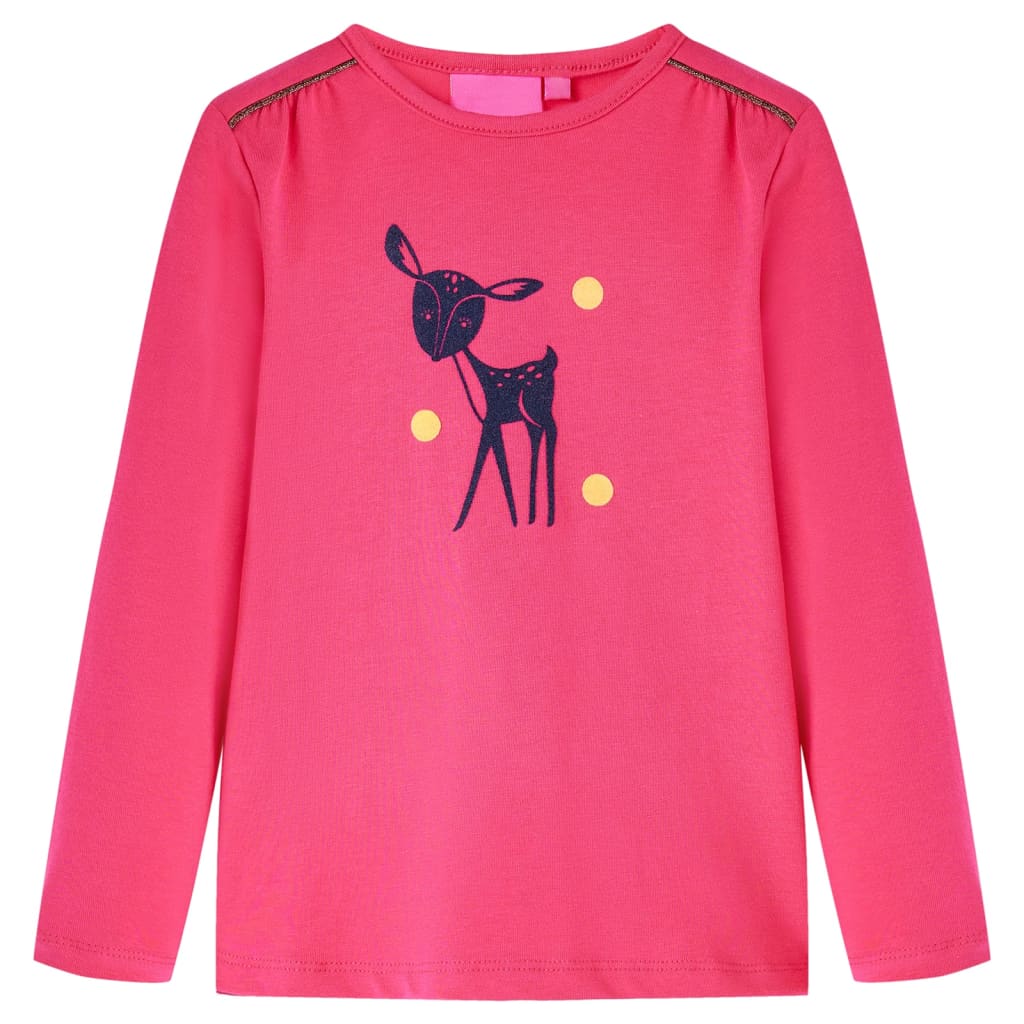 Vidaxl Children's shirt with long sleeves 140 bright pink