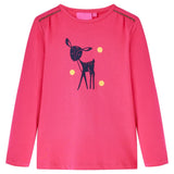 Vidaxl Children's shirt with long sleeves 140 bright pink