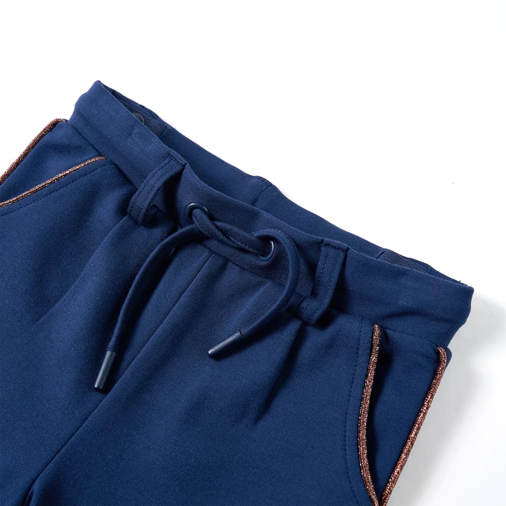 VidaXL Kinderbroek with drawstring 128 Navy blue