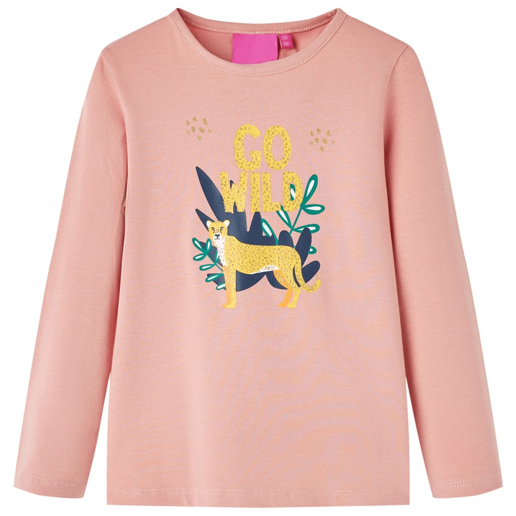Vidaxl Children's shirt with long sleeves 104 light pink