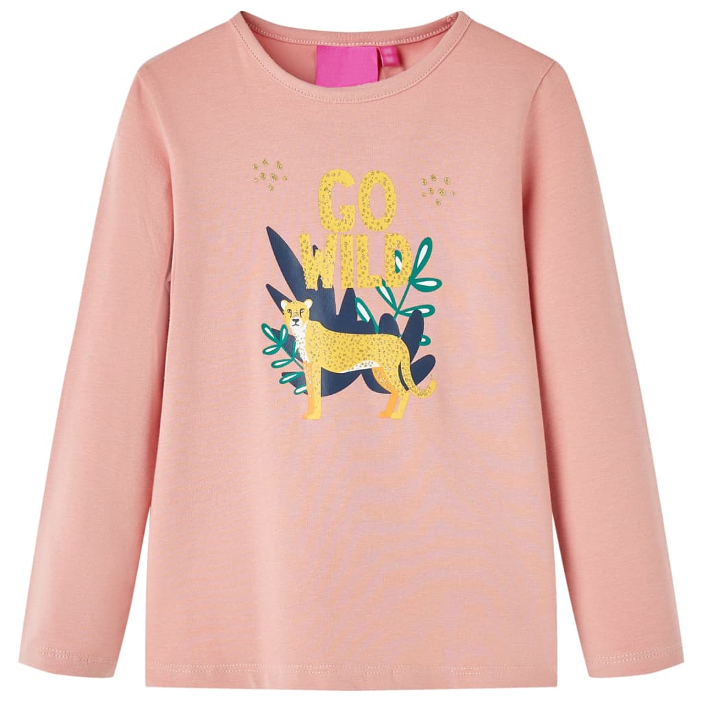 Vidaxl Children's shirt with long sleeves 140 light pink