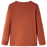 Vidaxl Children's shirt with long sleeves 92 cognac colored