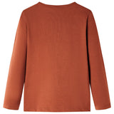 Vidaxl Children's shirt with Long Sleeve 140 Cognac colored