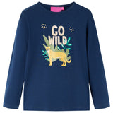Vidaxl children's shirt with long sleeves 128 navy blue