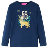 Vidaxl children's shirt with long sleeves 140 navy blue