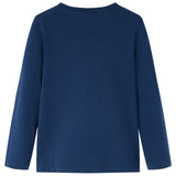 Vidaxl children's shirt with long sleeves 140 navy blue