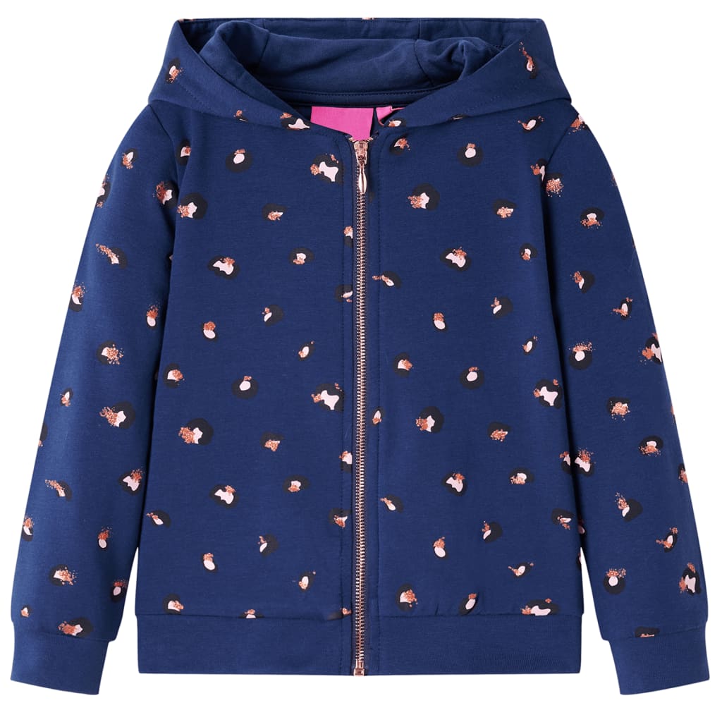 Vidaxl Children's vest with Hooded 104 Navy Blue