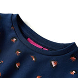 Vidaxl children's dress with long sleeves 116 navy blue