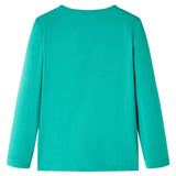 Camicia per bambini Vidaxl con maniche lunghe 92 verde brillante