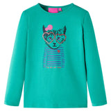 Vidaxl children's shirt with long sleeves 104 bright green