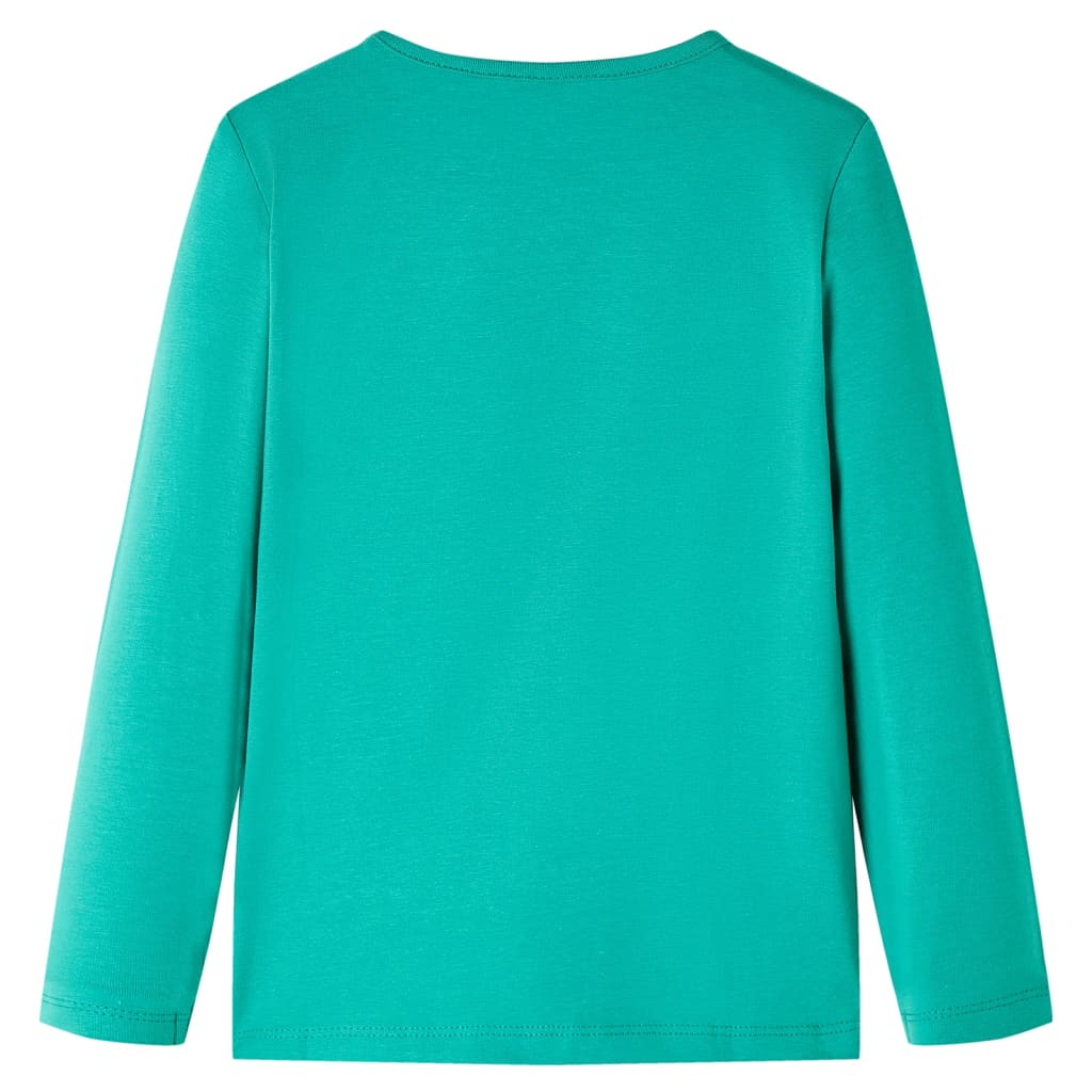 Camicia per bambini Vidaxl con maniche lunghe 140 verde brillante