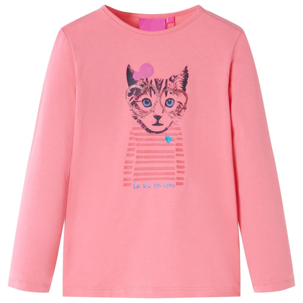 Vidaxl Children's shirt with long sleeves 92 pink