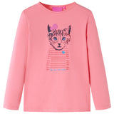 Camicia per bambini Vidaxl con maniche lunghe 104 rosa