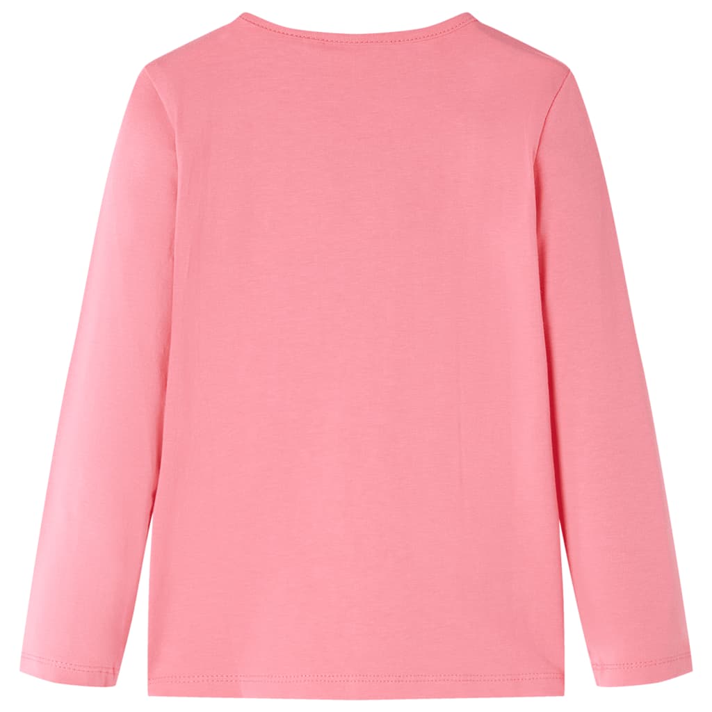 Camicia per bambini Vidaxl con maniche lunghe 104 rosa