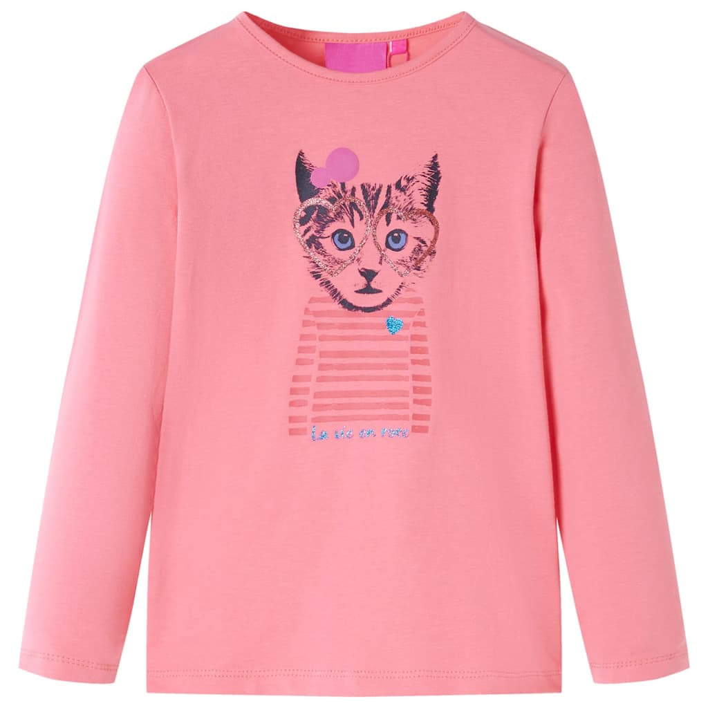 Vidaxl Children's shirt with long sleeves 128 pink