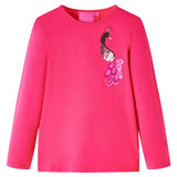 Vidaxl Children's shirt with long sleeves 104 bright pink