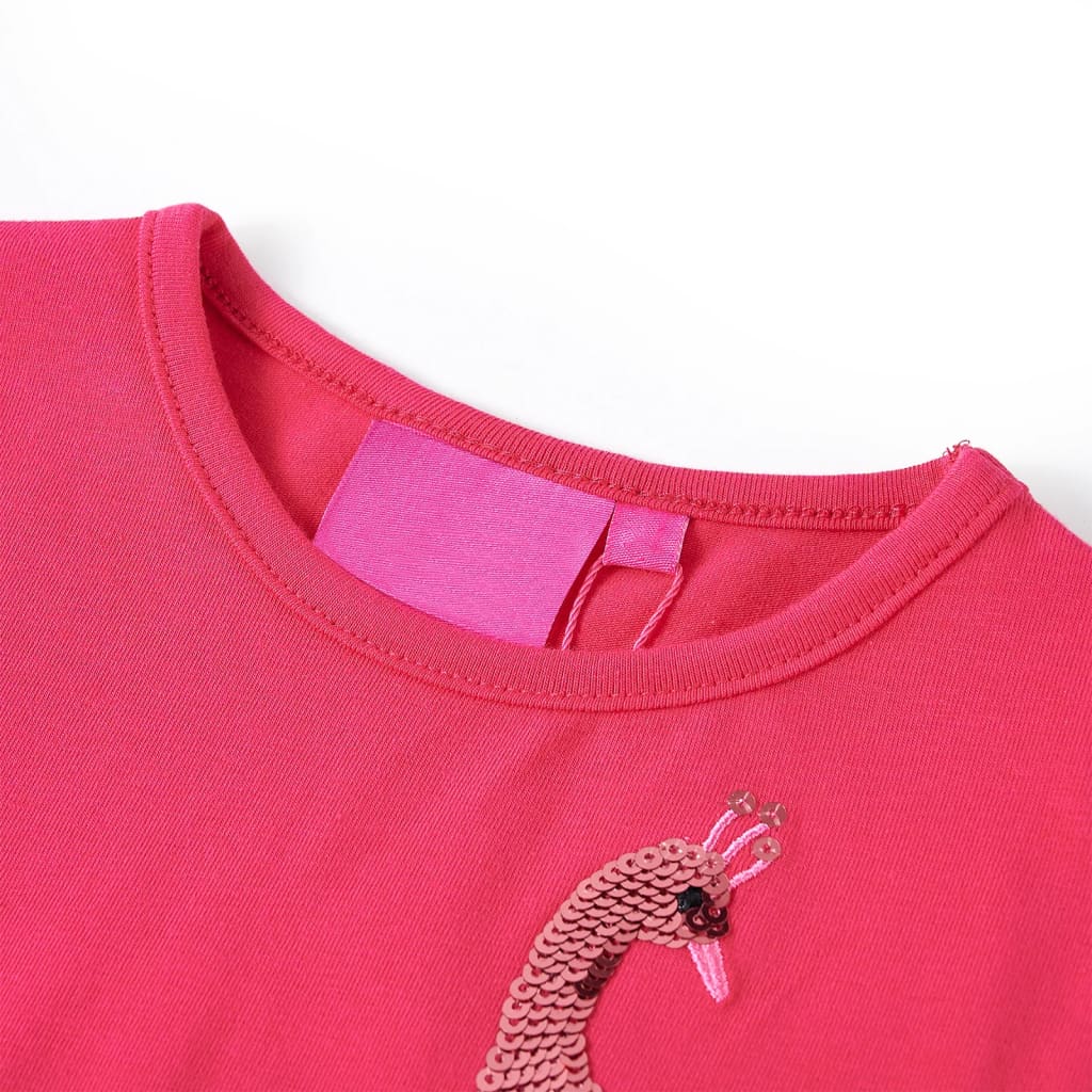 Vidaxl Children's shirt with long sleeves 104 bright pink