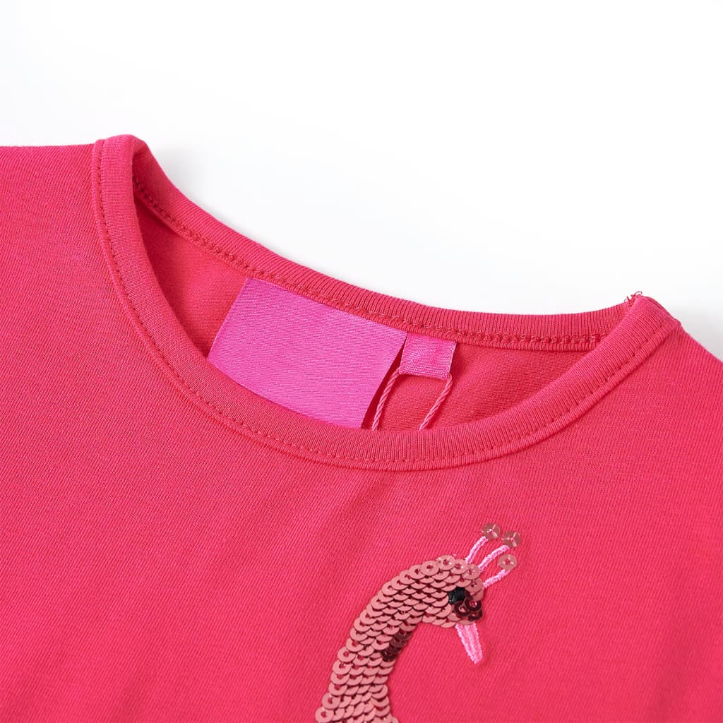 Vidaxl Children's shirt with long sleeves 116 bright pink