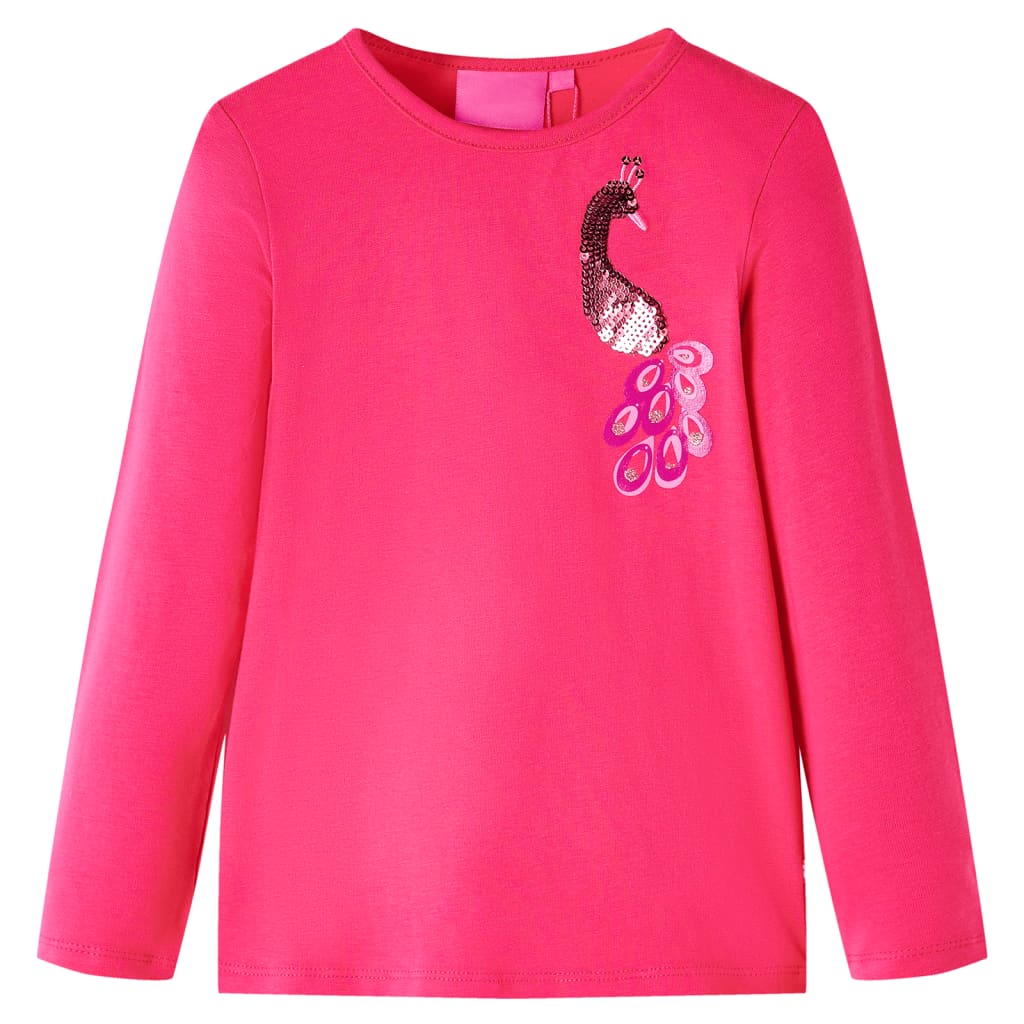 Vidaxl Children's shirt with long sleeves 140 bright pink