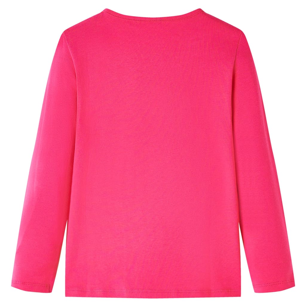 Vidaxl Children's shirt with long sleeves 140 bright pink