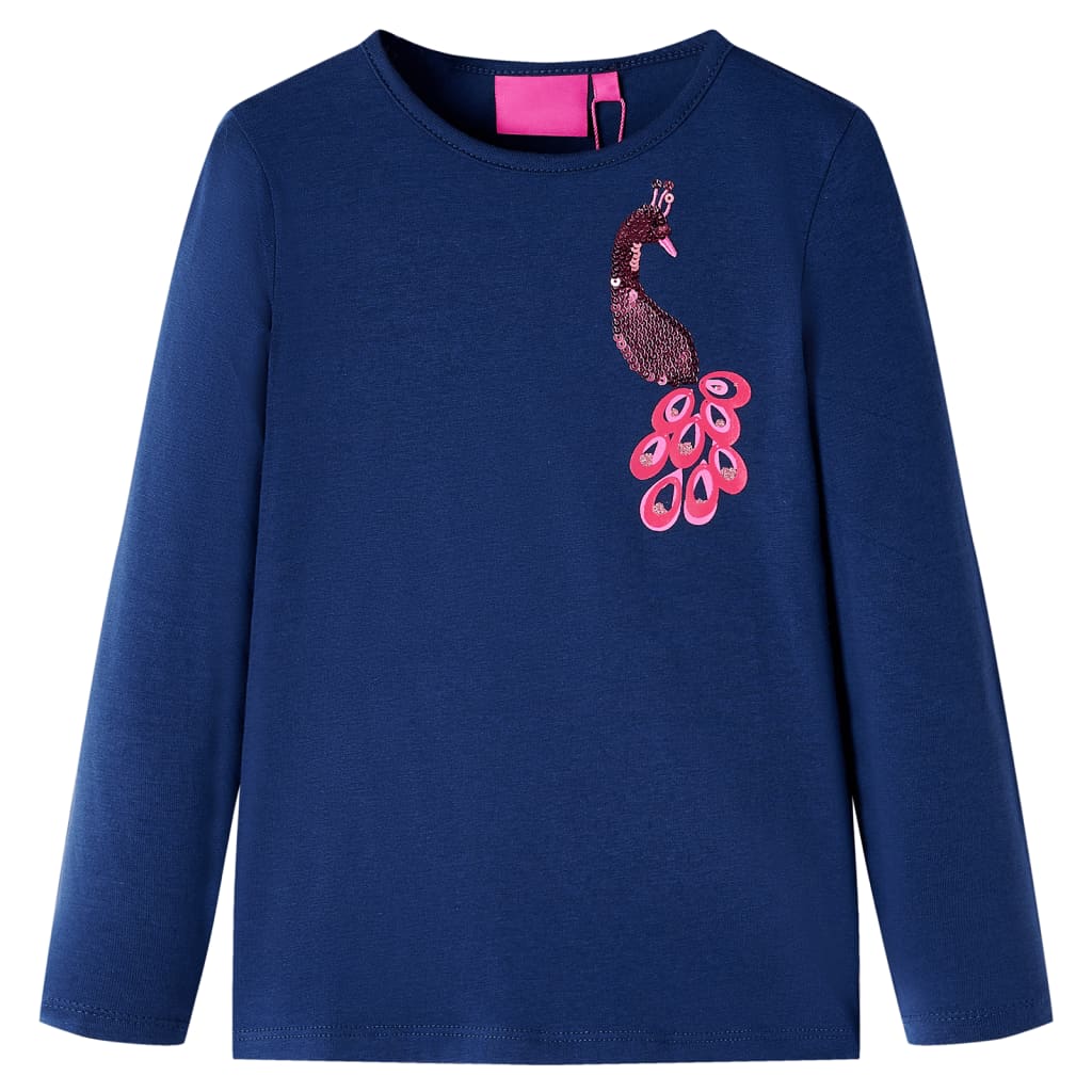 Vidaxl children's shirt with long sleeves 116 navy blue