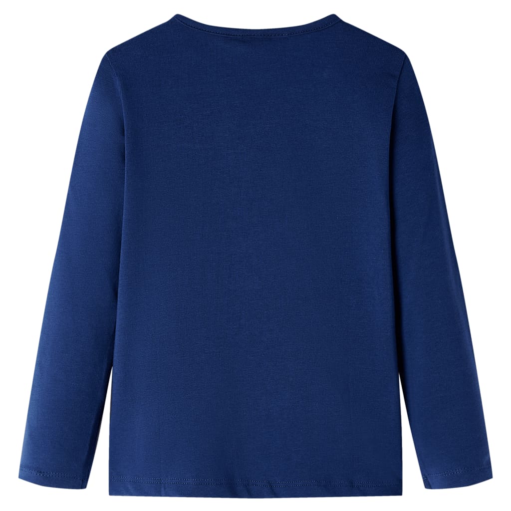 Camicia per bambini Vidaxl con maniche lunghe 140 blu navy