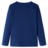 Camicia per bambini Vidaxl con maniche lunghe 140 blu navy