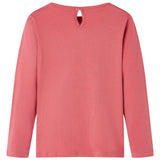 Camicia per bambini Vidaxl con maniche lunghe 128 vecchia rosa