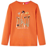 Camicia per bambini Vidaxl con maniche lunghe 116 Oranjebruin