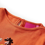 Camicia per bambini Vidaxl con maniche lunghe 116 Oranjebruin