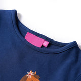 Camicia per bambini Vidaxl con maniche lunghe 116 blu navy