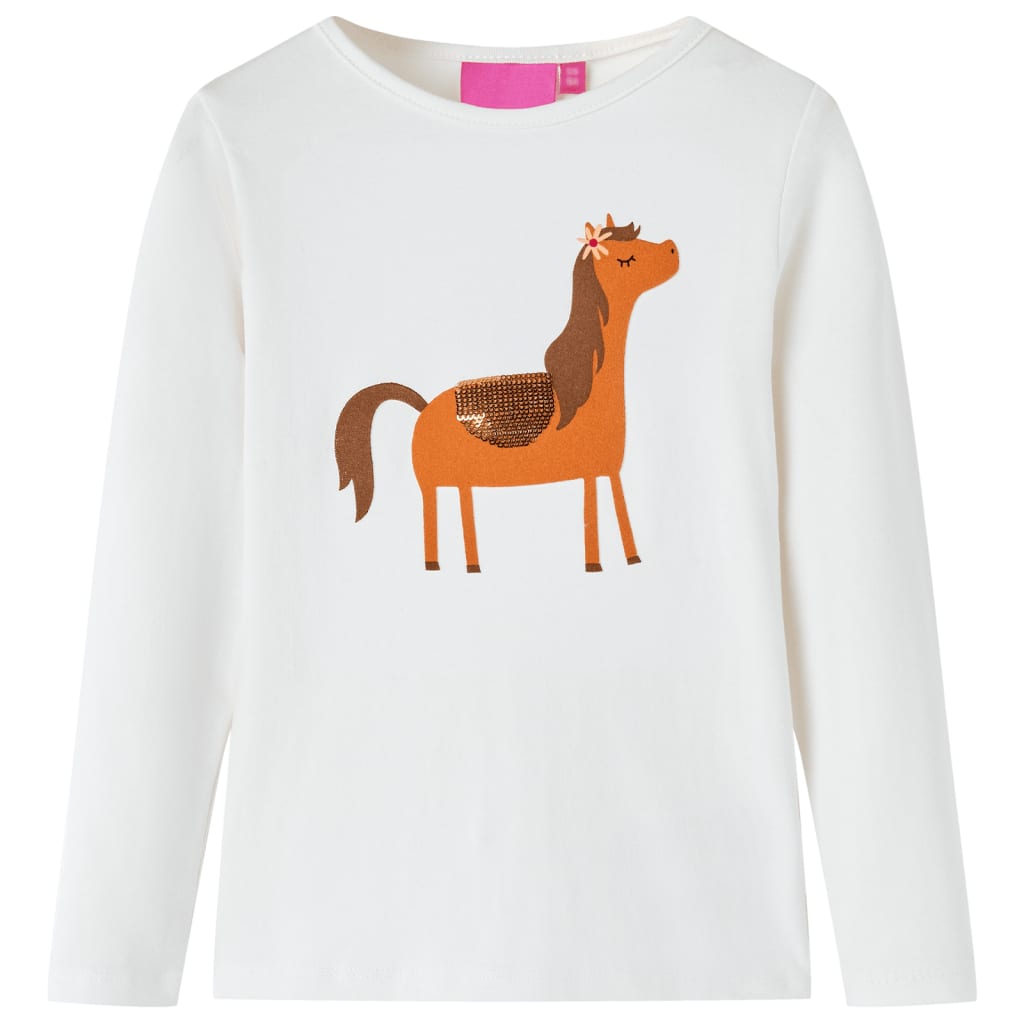VidaXL children's shirt with long sleeves 92 ecrukligious