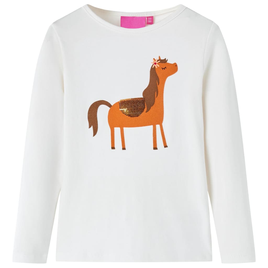 VidaXL children's shirt with long sleeves 116 ecrukligious