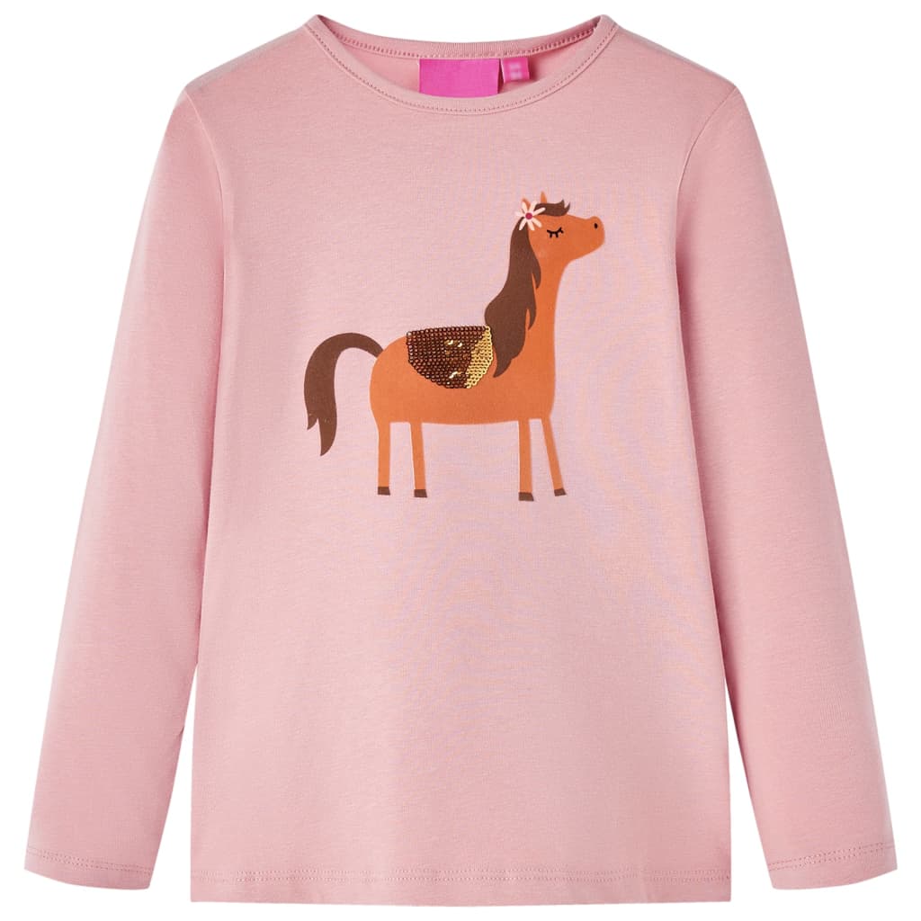 Vidaxl Children's shirt with long sleeves 104 light pink