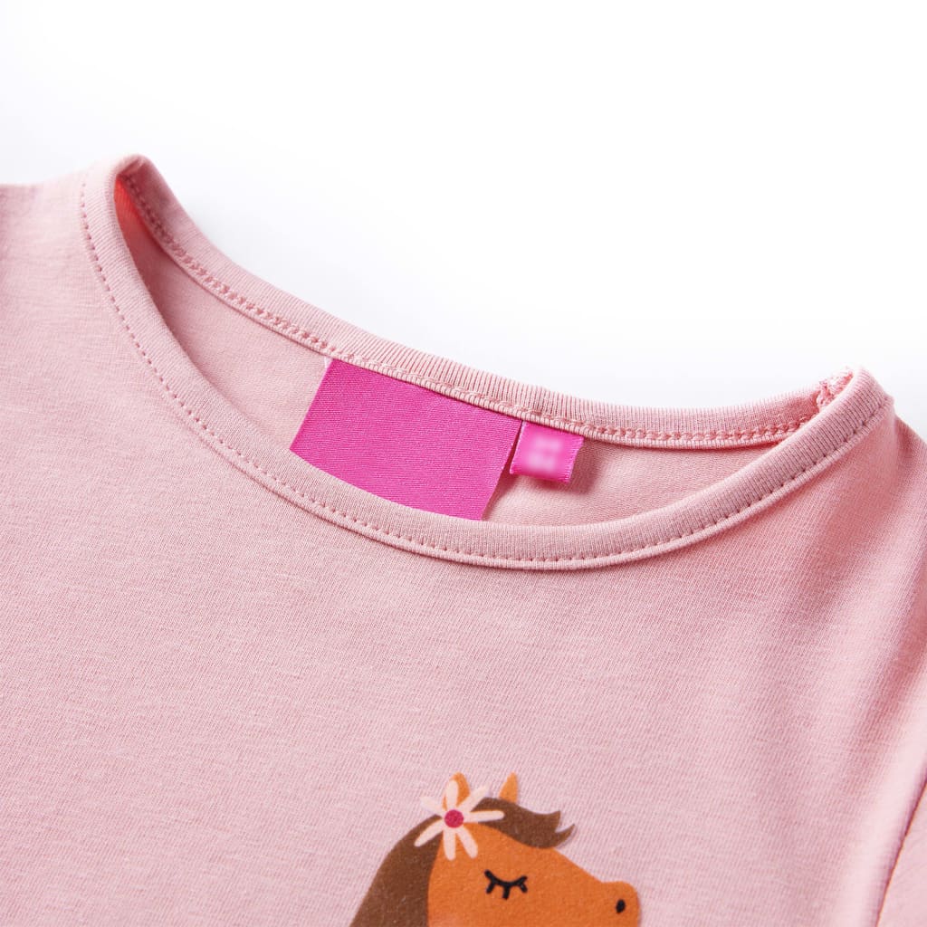 Vidaxl Children's shirt with long sleeves 104 light pink