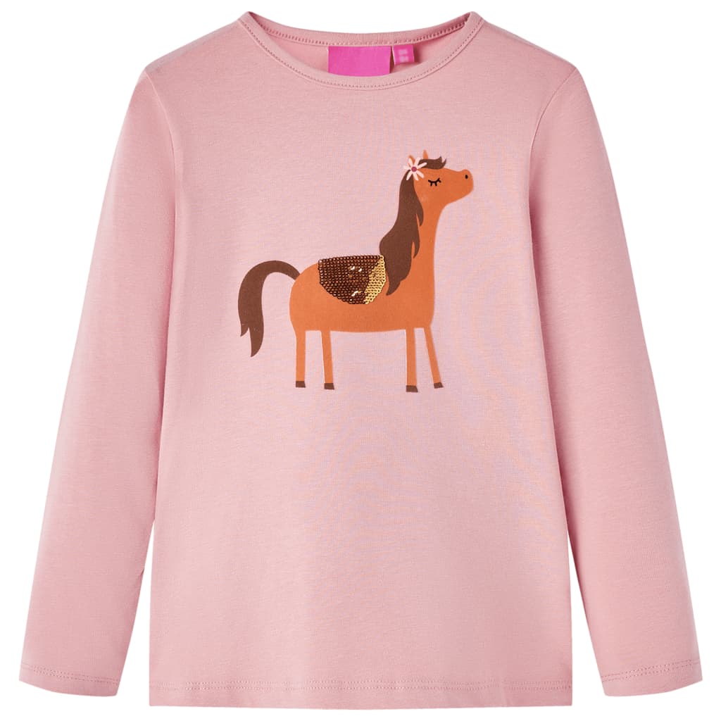 Vidaxl Children's shirt with long sleeves 116 light pink